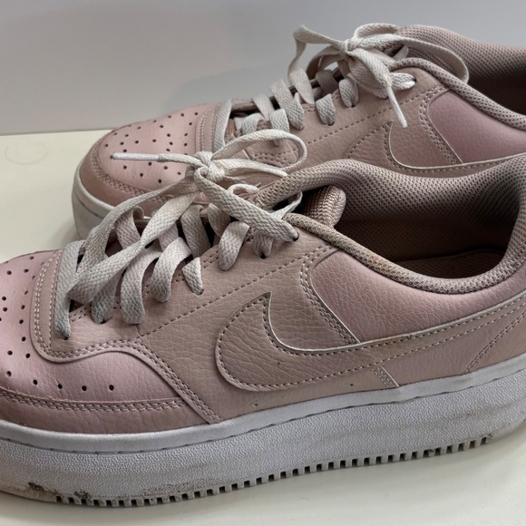 Nike Women's Pink Court Vision Alta Sneakers - Picture 1 of 2